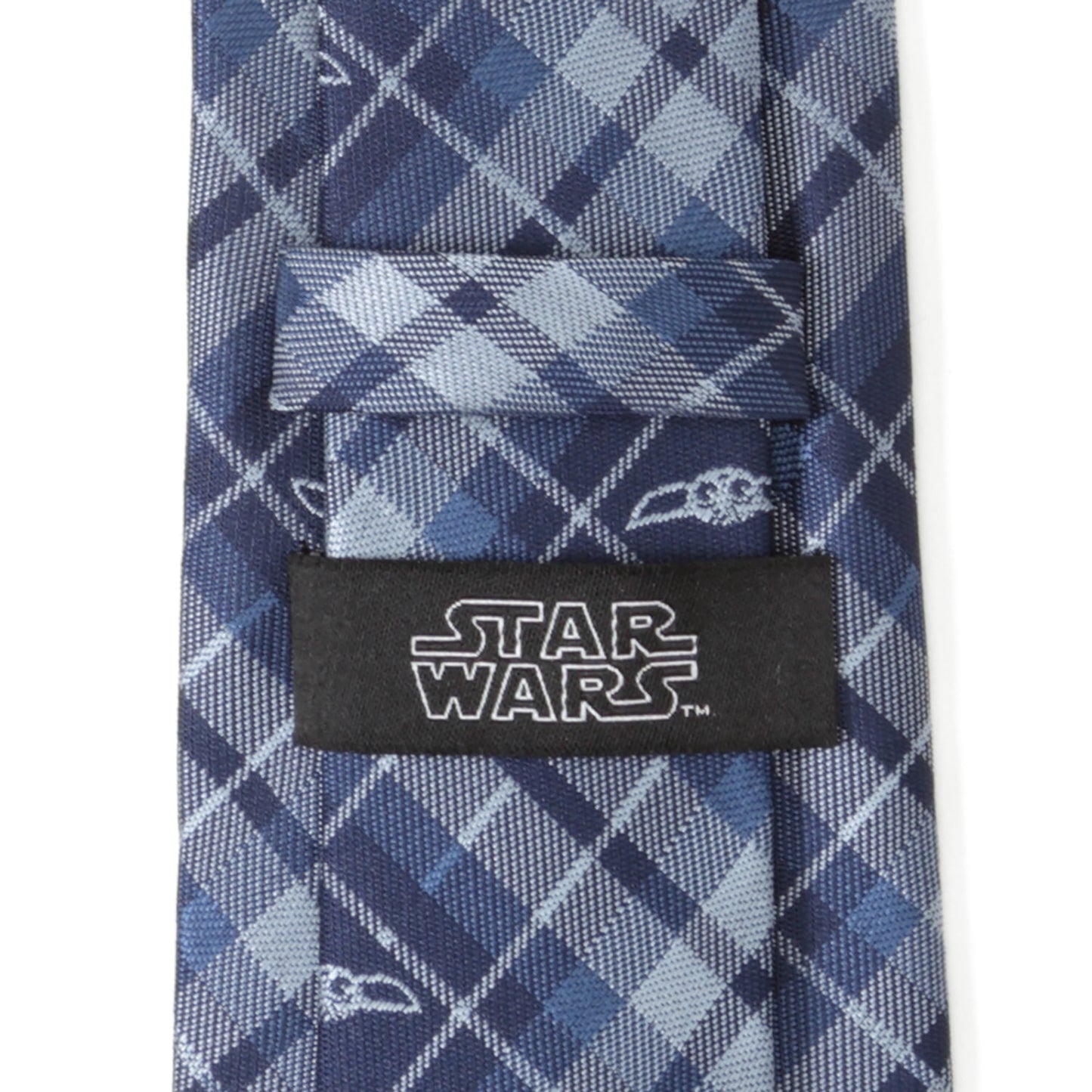 Star Wars Grogu Blue Plaid Tie