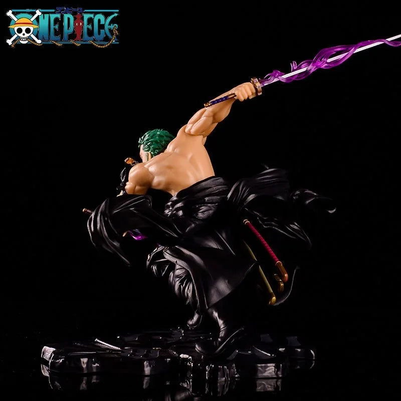 Santoryu Ogi Zoro Figure, King of Hell One Piece Anime Figurines Wano Onigashima