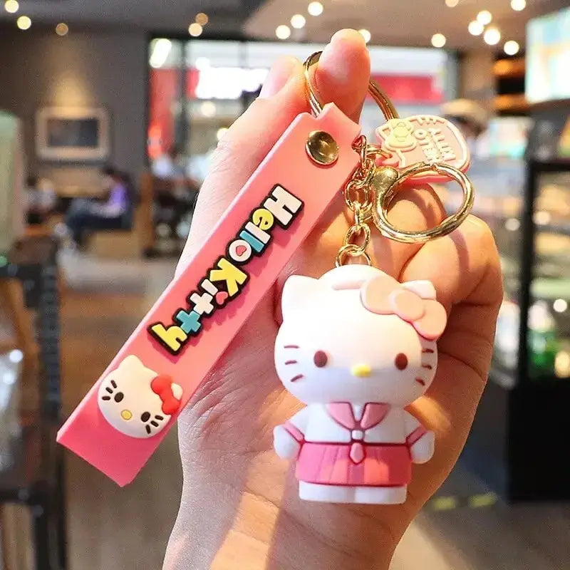Sanrio Hello Kitty Key Chains, Kawaii Anime Cartoon Cinnamoroll Car Keychains Backpack Ornaments