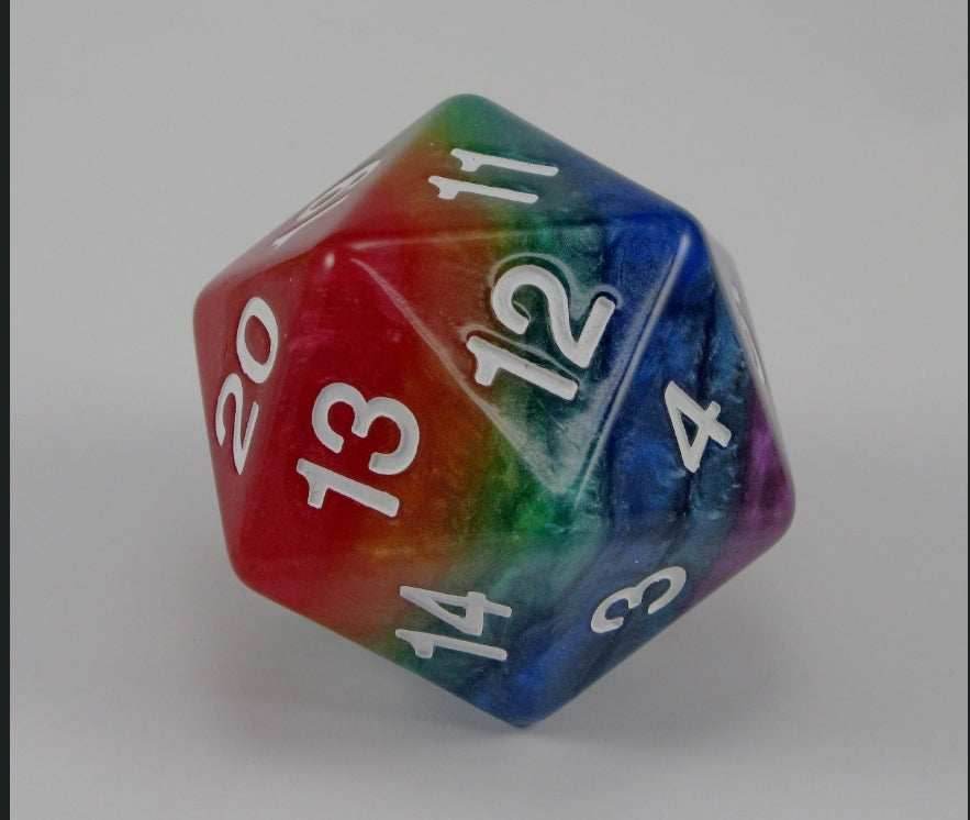 55mm Rainbow d20 Koplow Limited Edition -
