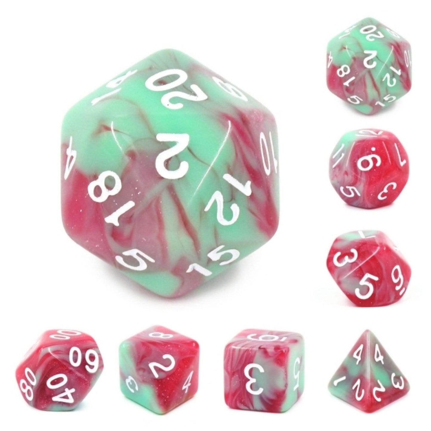 Strawberry Creme RPG Dice Set -