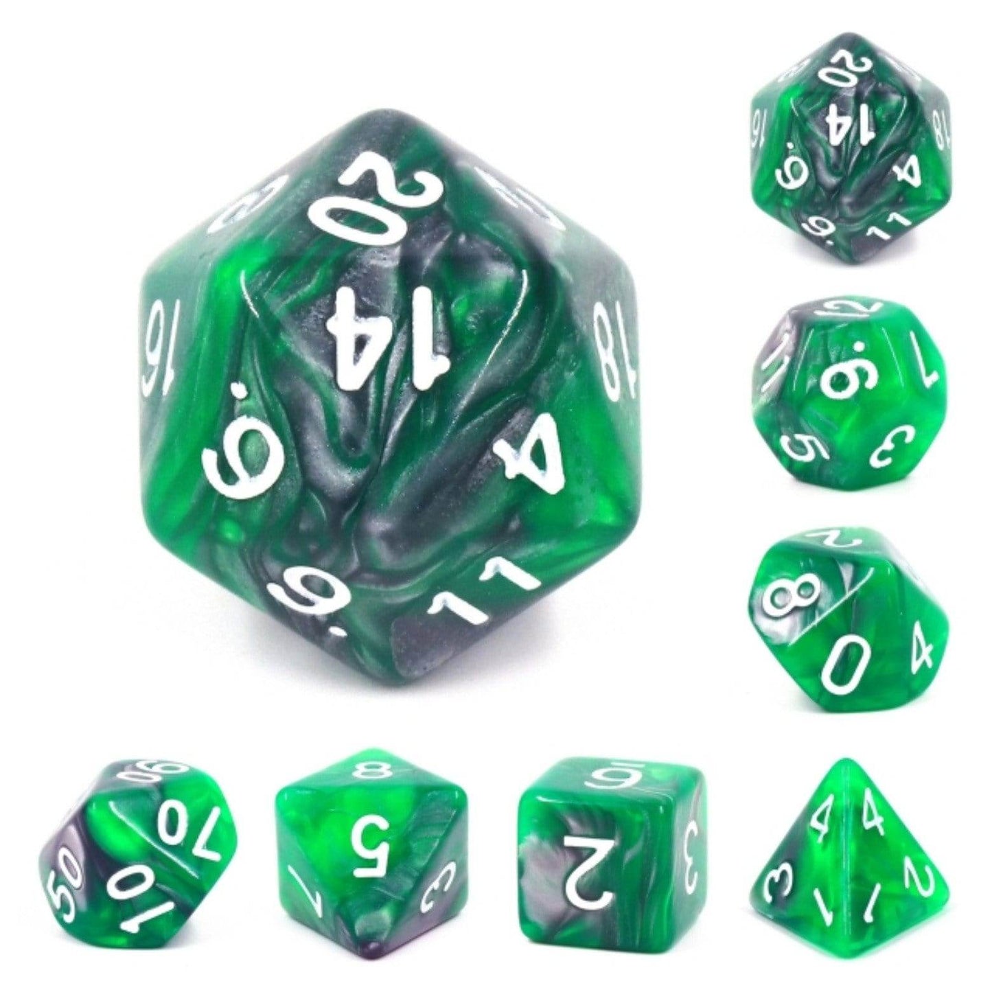 Emerald Ore RPG Dice Set -