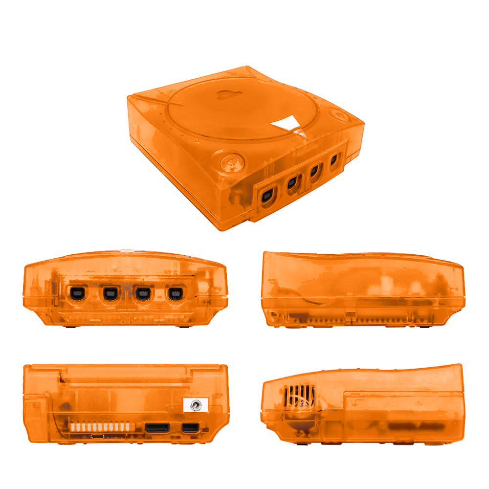 SEGA Dreamcast DC Orange Replacement Console Shell Housing Transparent