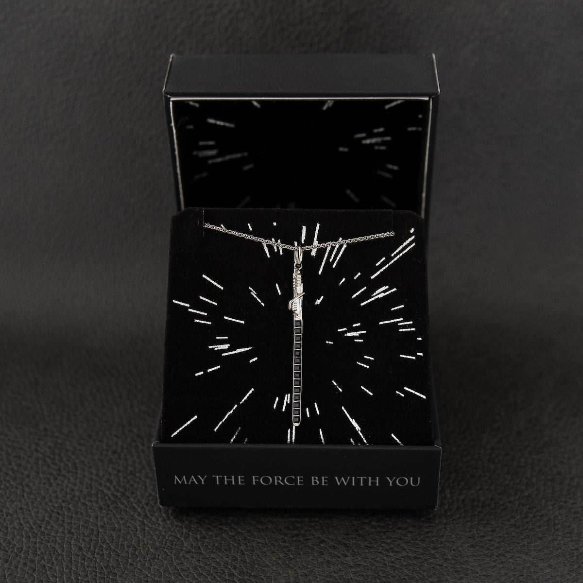 Star Wars X RockLove Darksaber Crystal Lightsaber Necklace -