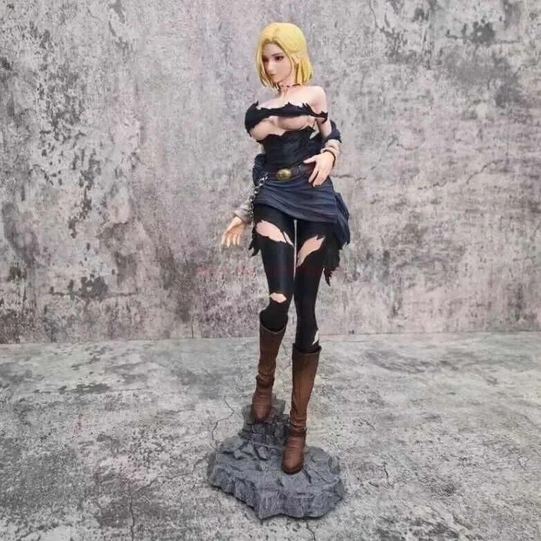 Tattered Android 18 Figure, Dragon Ball Z Sexy Figurine, Anime Gifts 12 in