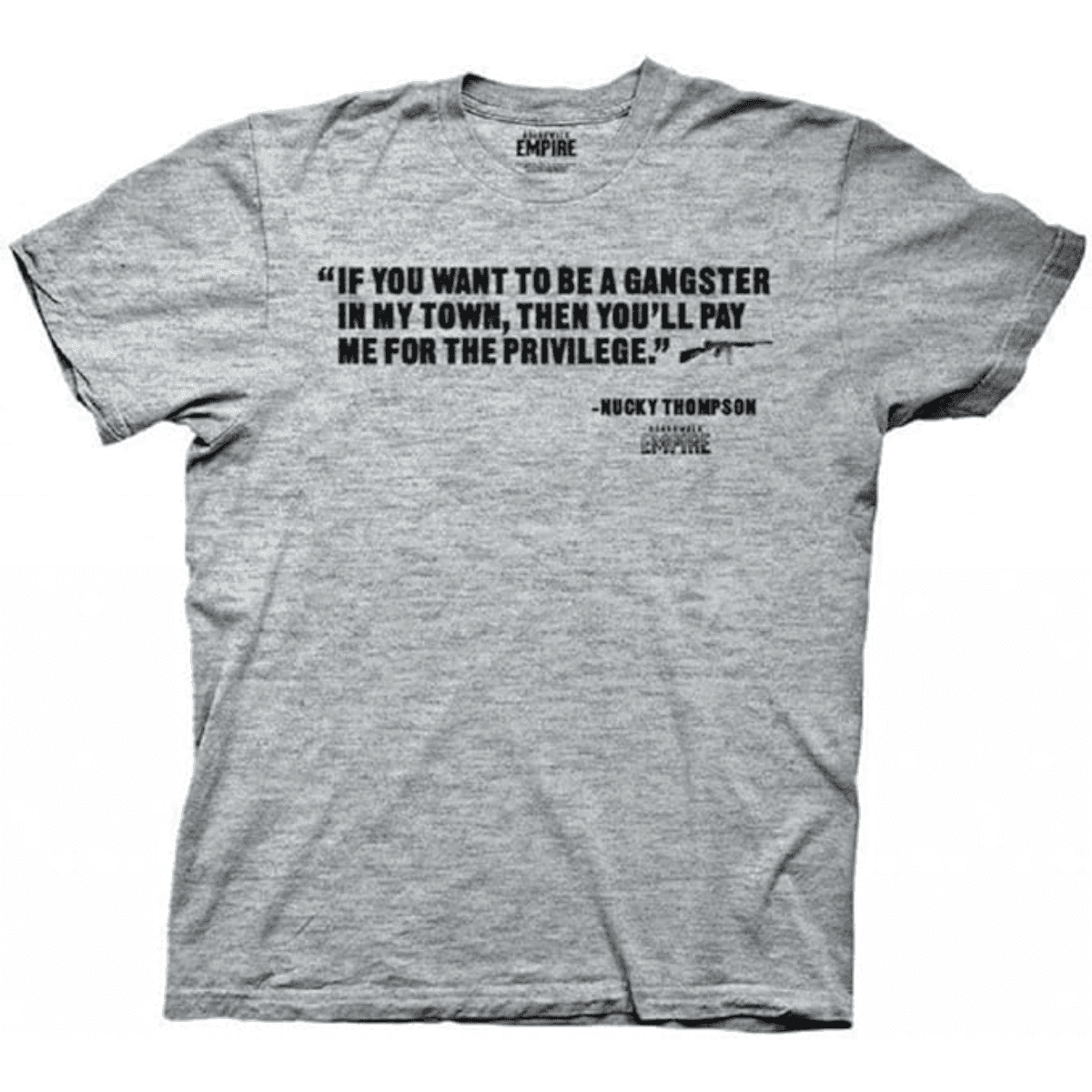 Boardwalk Empire Gangster In My Town Adult Heather Gray T-Shirt - S