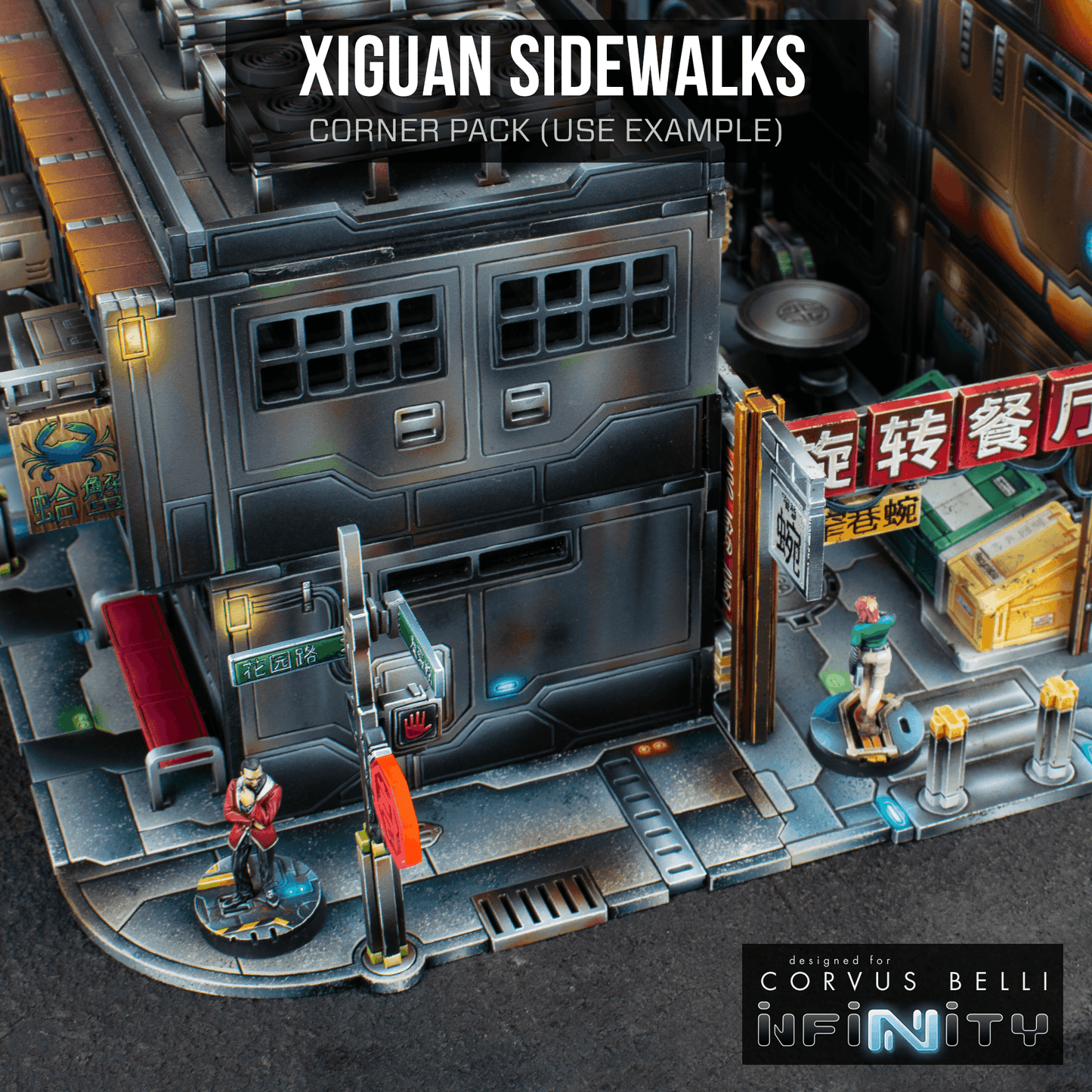 Xiguan Sidewalk - Corners - Color Printed