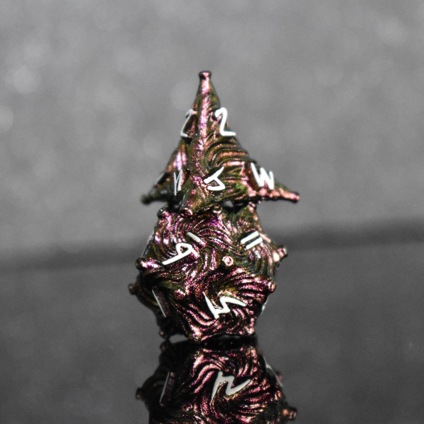 Vortex Warp Metal Dice Set - Pearlescent Magenta -