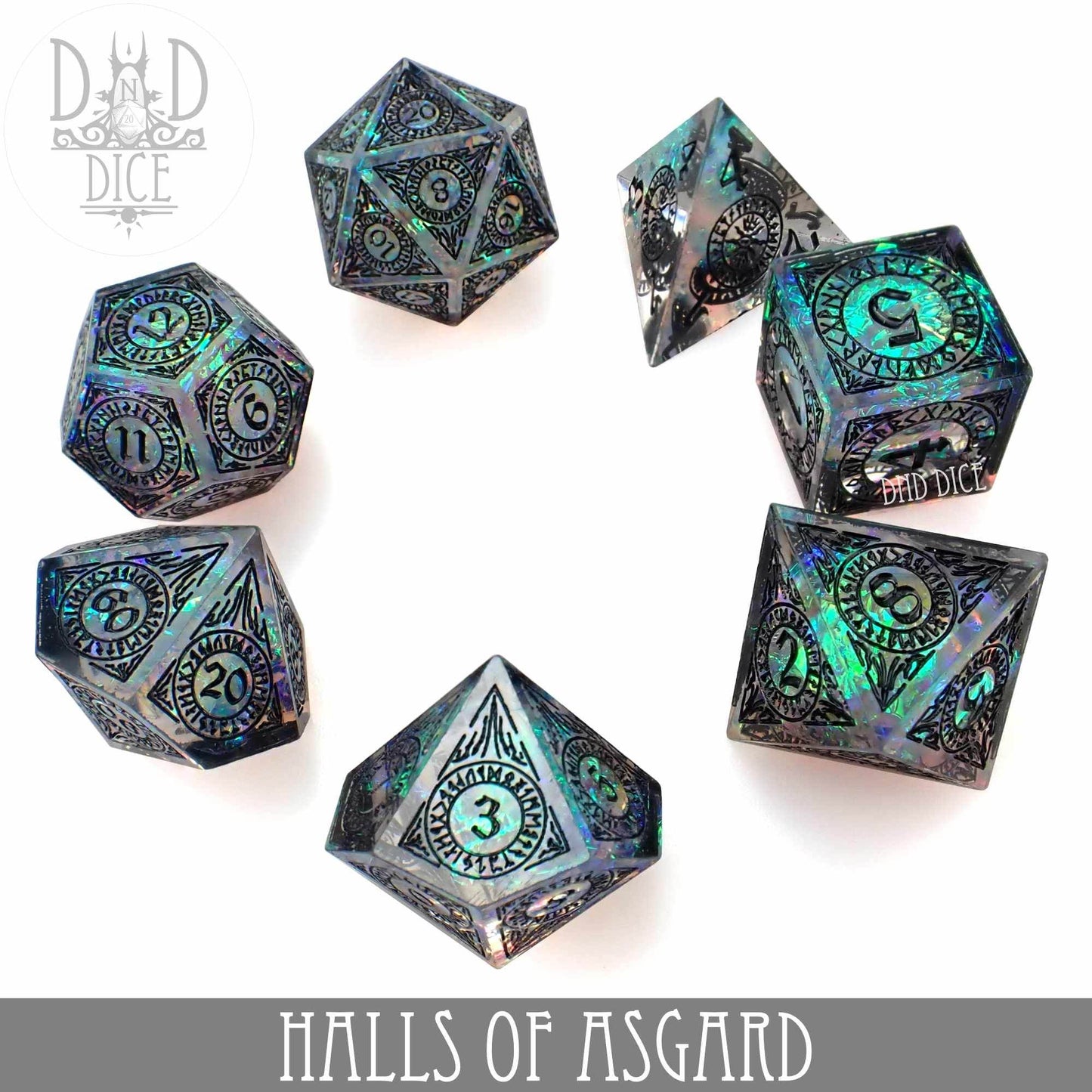 Halls of Asgard Handmade Dice Set -