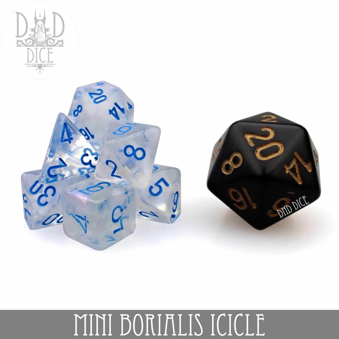 Mini Borialis Icicle Dice Set (10mm) -