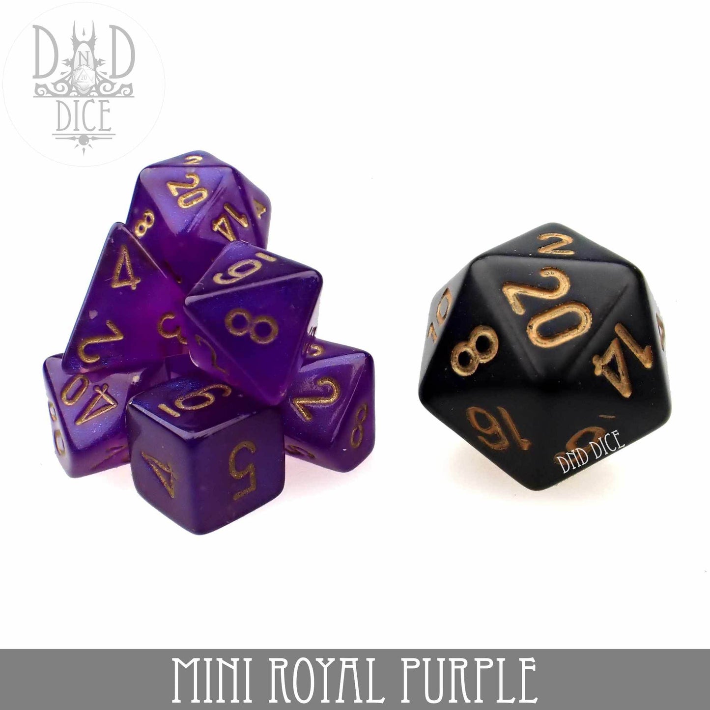 Mini Royal Purple Dice Set (10mm) -