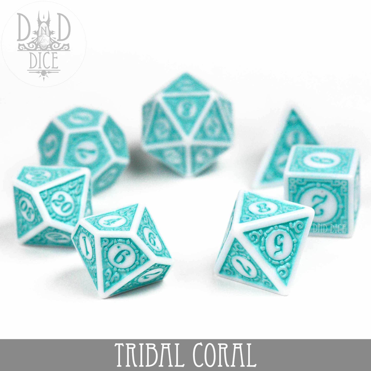 Tribal Coral Dice Set -