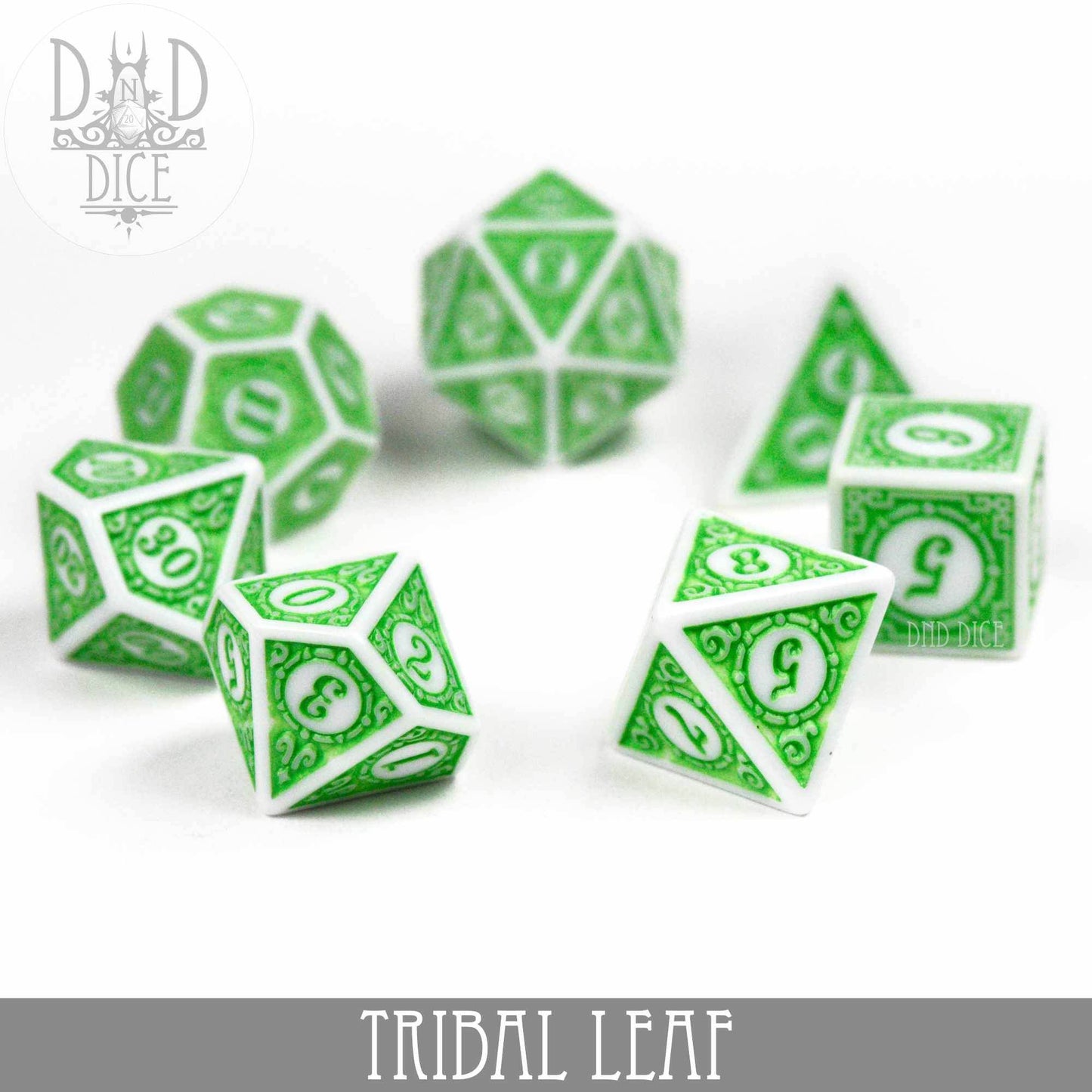 Tribal Leaf Dice Set -