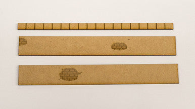 28mm Scale Wall Section - 6" long - 28MMDF570