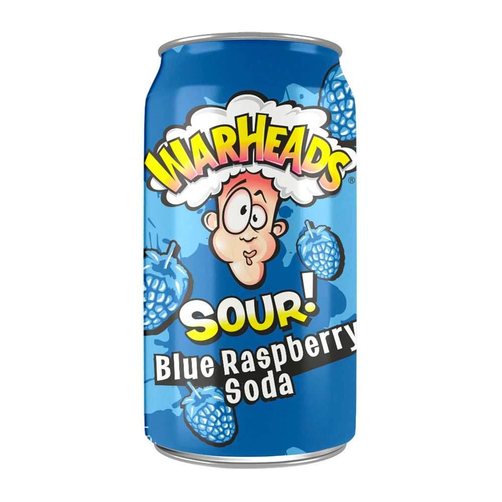 Warheads Sour Blue Raspberry Soda (355ml) -