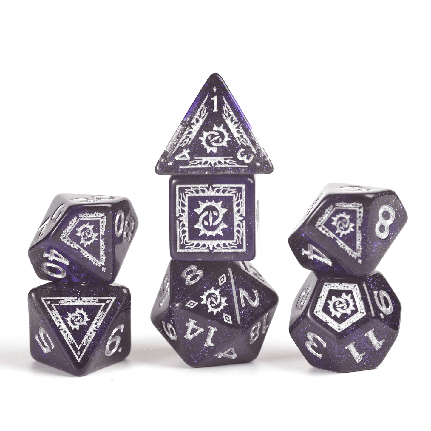 D&D Adventure Dice Set - Warlock Edition | Purple 16pc Collection -