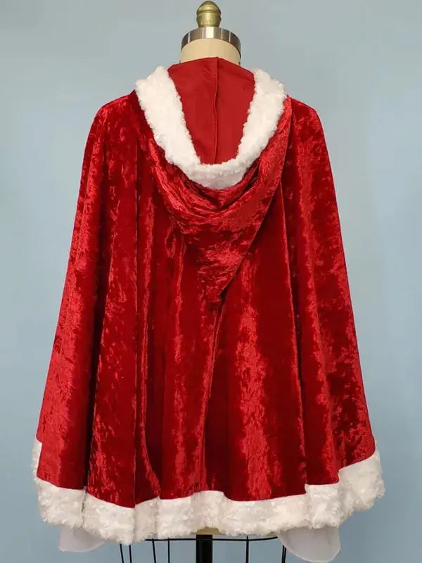 Women’s Red Velvet Cloak