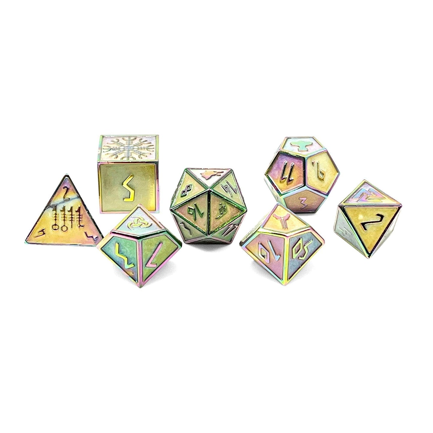 Yggdrasil - Norse Themed Metal Dice Set -