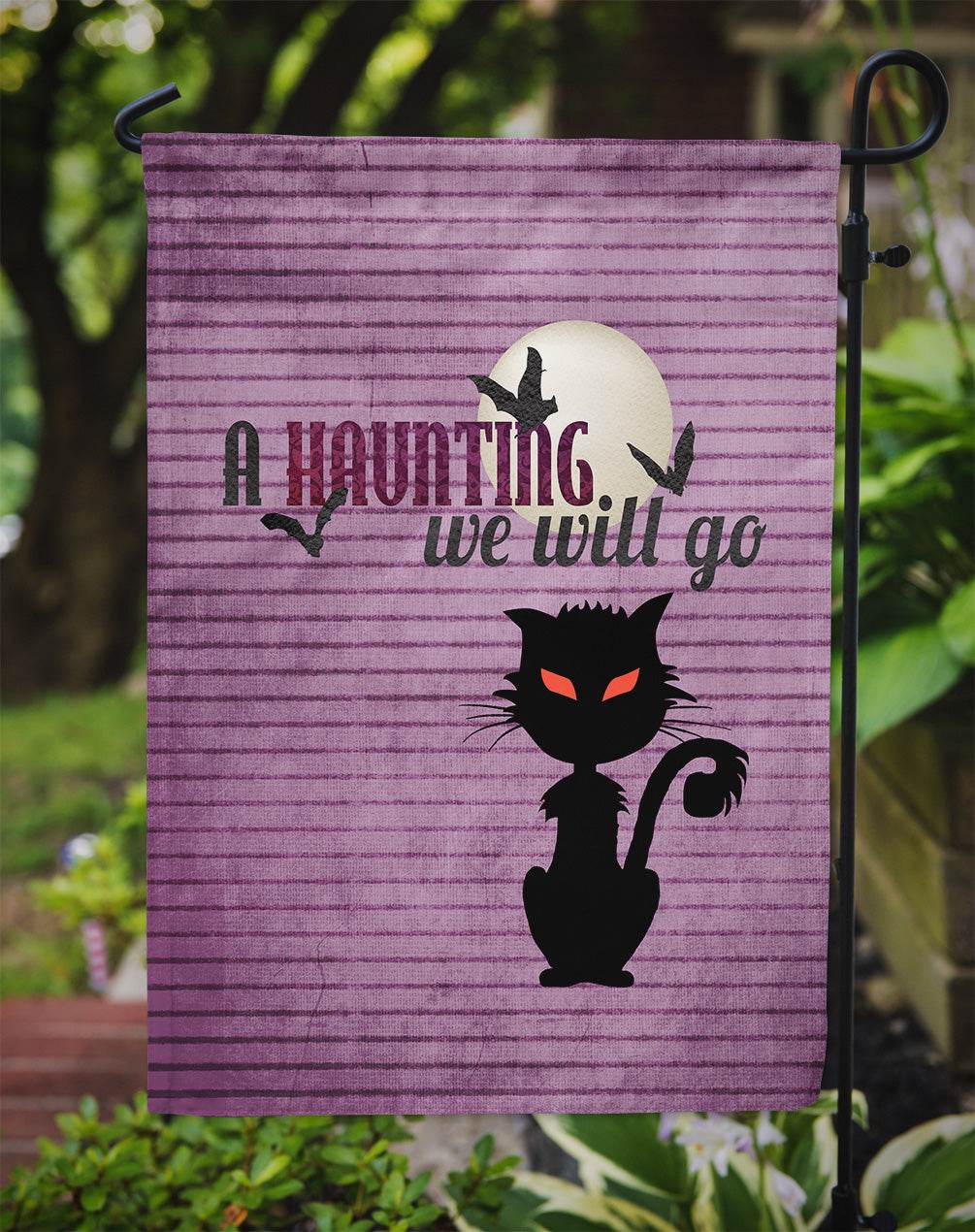 A Haunting we will go Halloween Flag Garden Size -