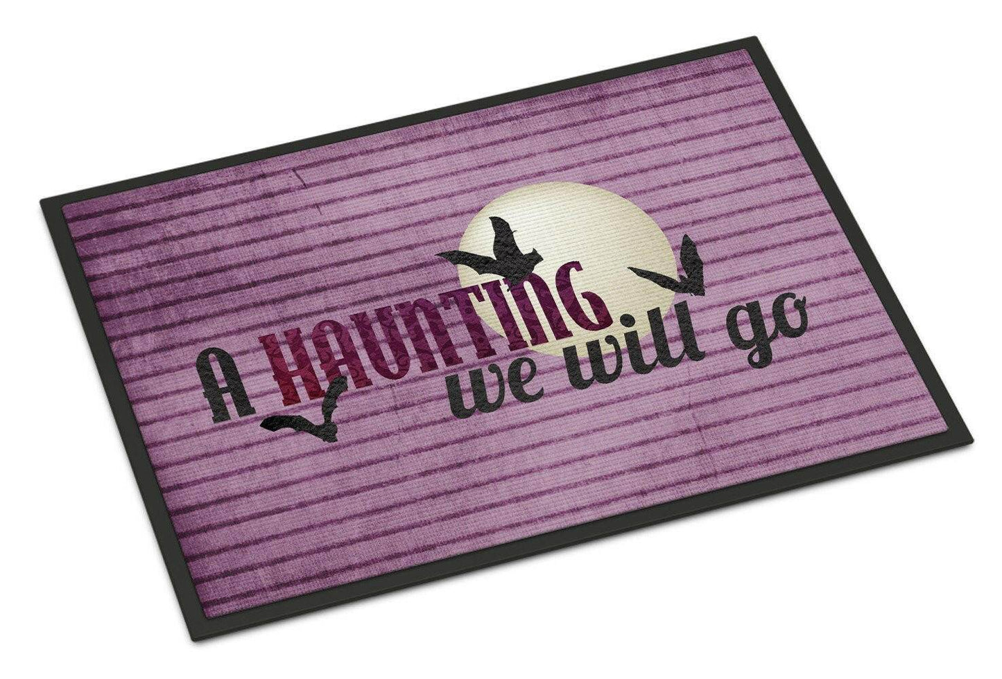 A Haunting we will go Halloween Indoor or Outdoor Mat 18x27 Doormat -