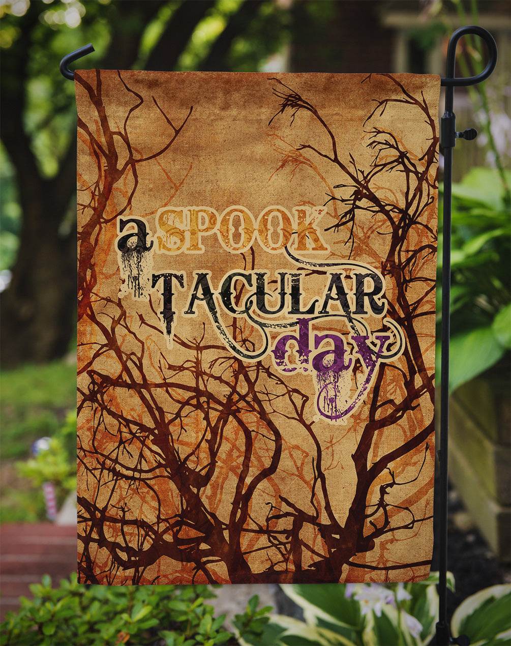 A Spook Tacular Day Halloween Flag Garden Size -