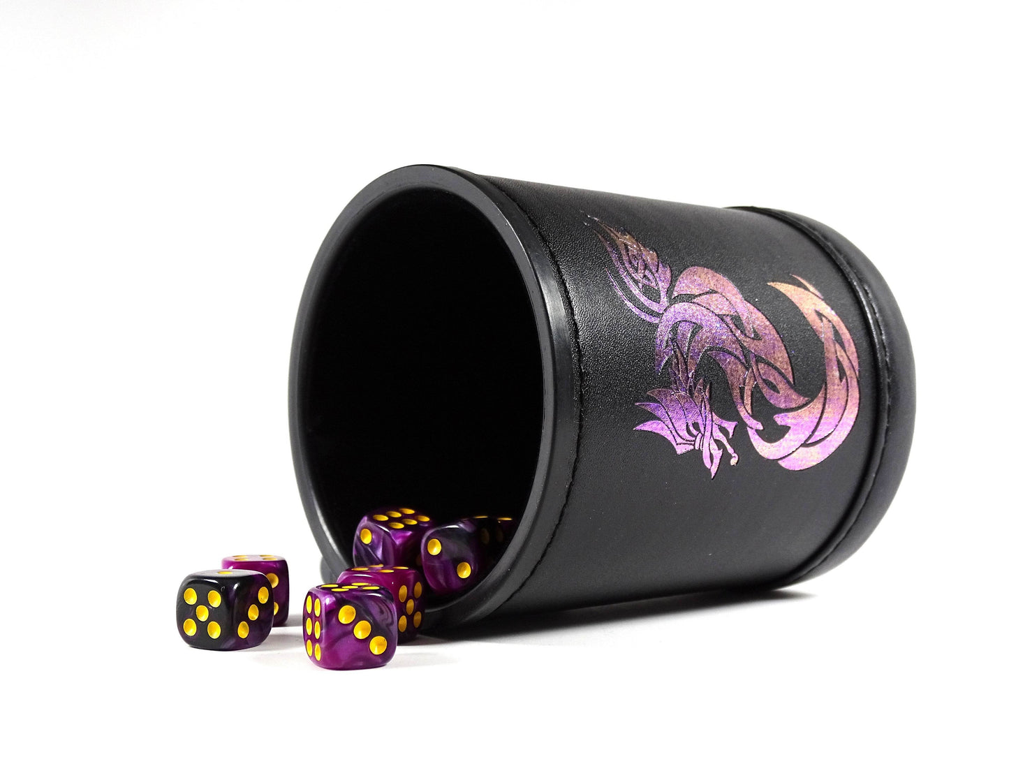 Color Shift Dice Cup - Celtic Knot Dragon -