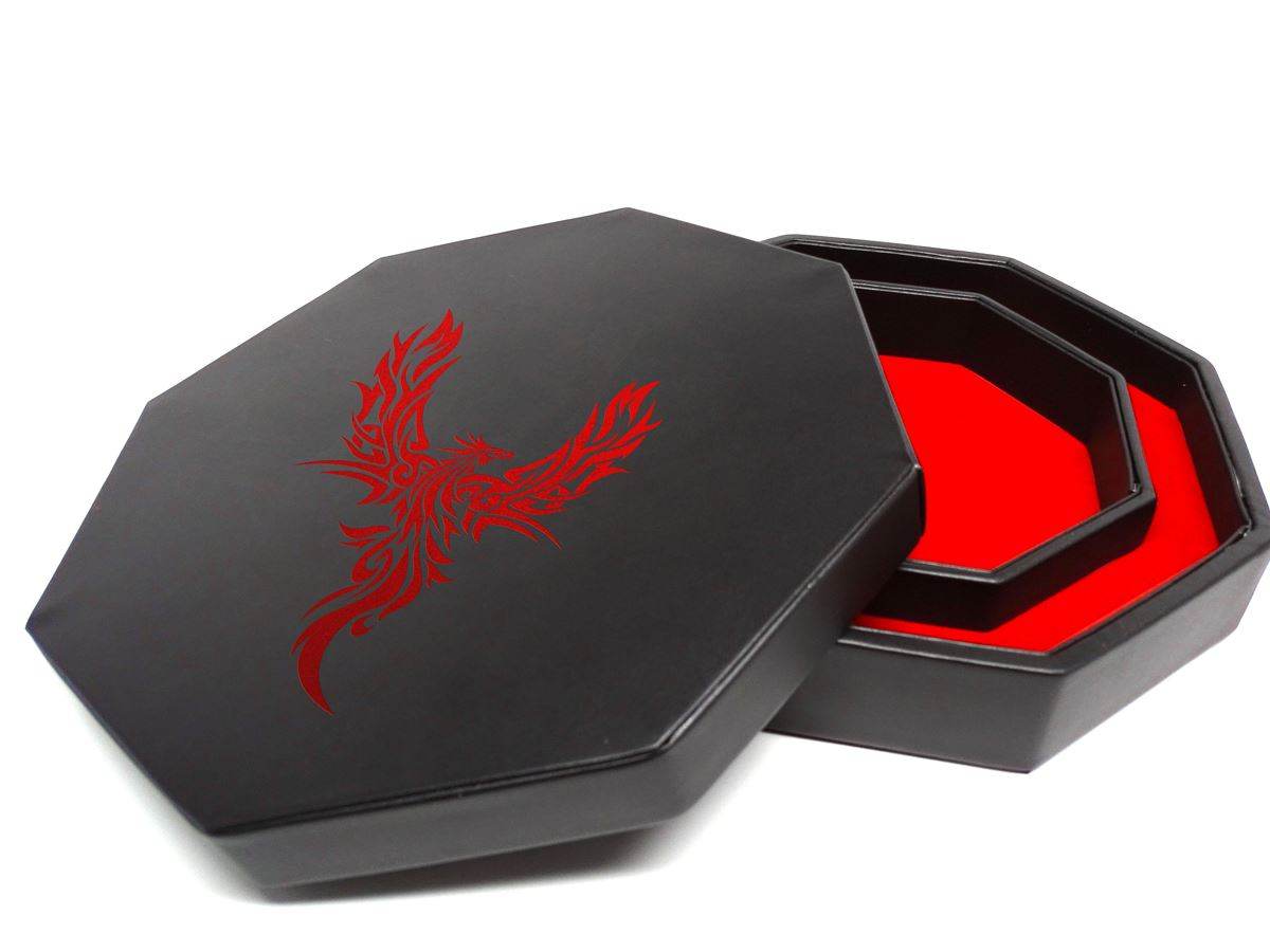 Phoenix Dice Tray With Dice Staging Area and Lid -