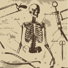 Antique Medical Crew Socks -