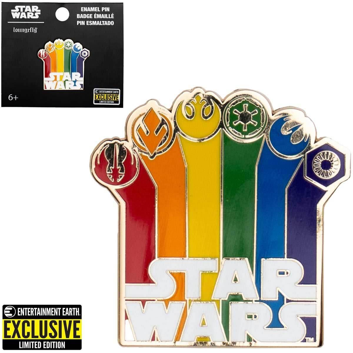 Star Wars Rainbow Logo Enamel Pin - Entertainment Earth Exclusive -