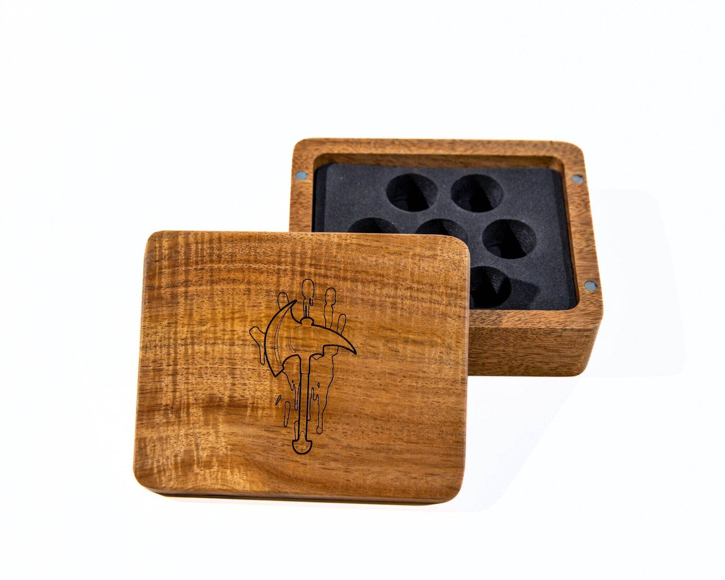 Barbarian Wooden Dice Case - Acacia Wood