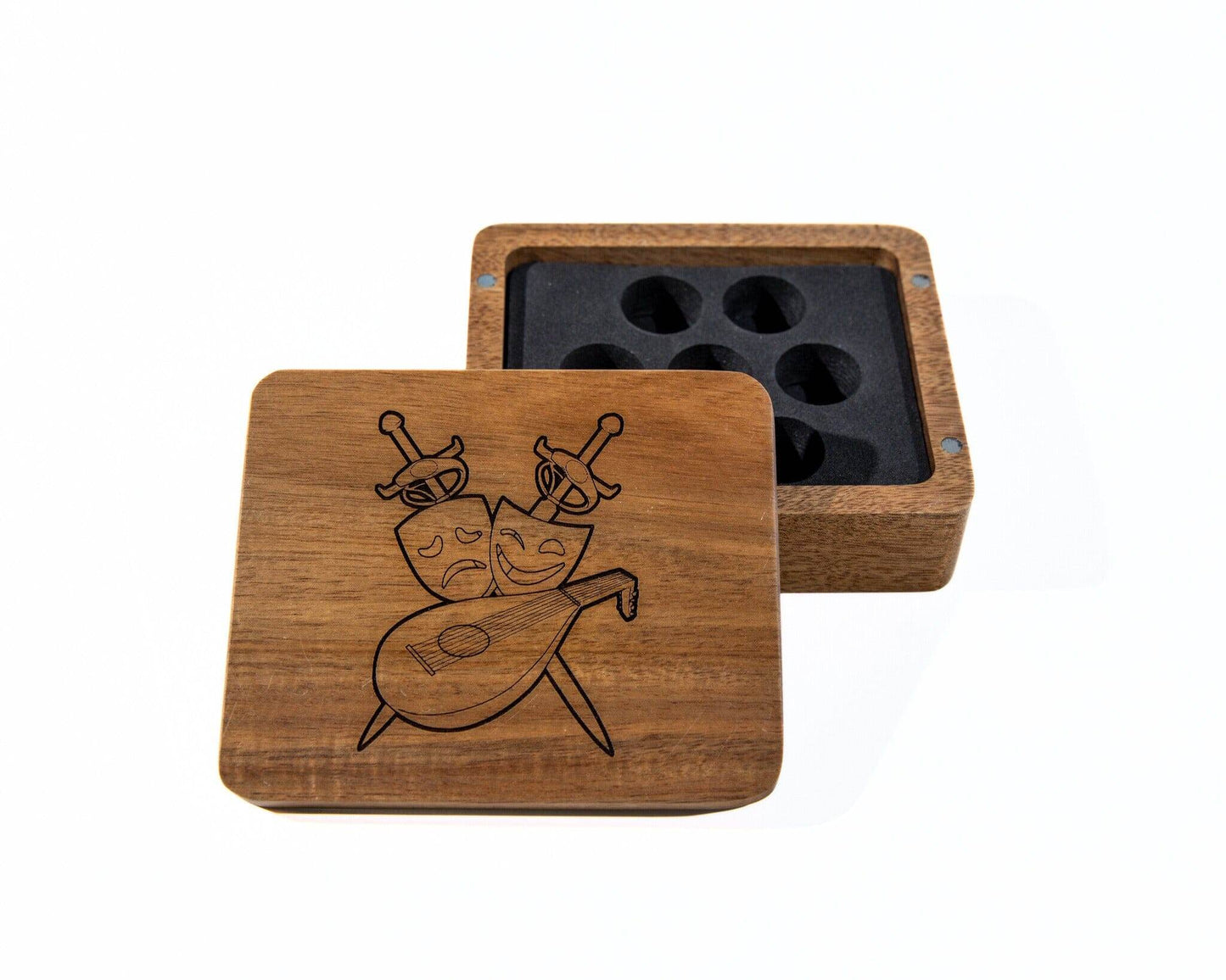 Bard Wooden Dice Case - Acacia Wood