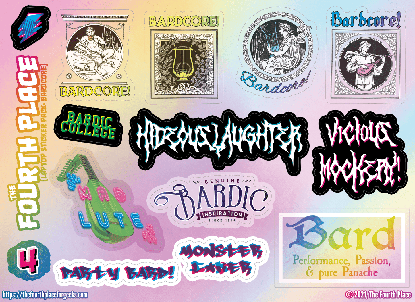 Bardcore! Stickers -