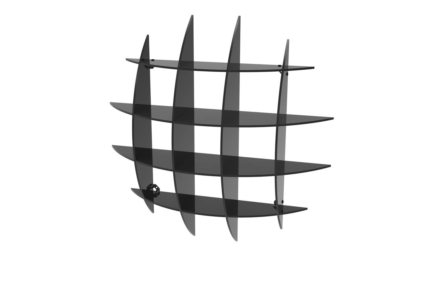 Neon/Fluorescent Spherical Display Shelf - Red