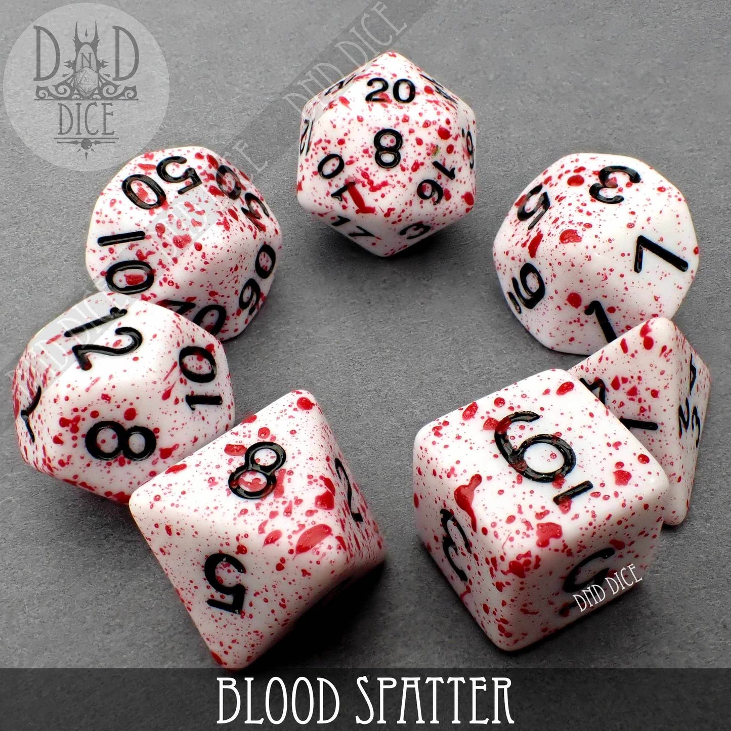 Blood Spatter Dice Set -
