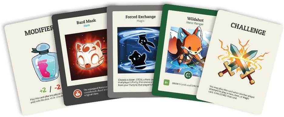 Here To Slay Base Game - Adventure RPG Dice Rolling Card Game For Teens, Adults - 2-6 Players, Hand Management -