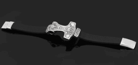 Vikings Mjolnir Leather Bracelet -
