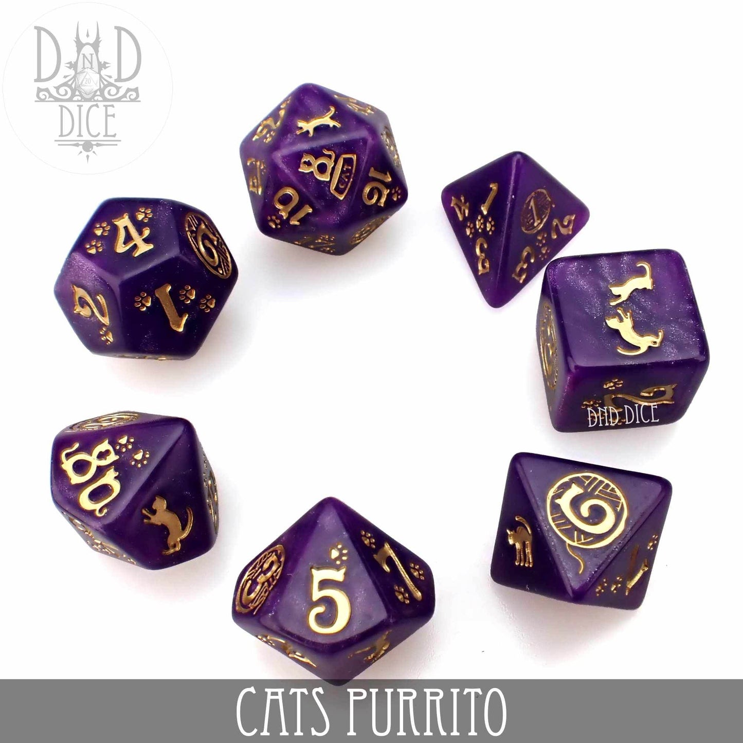 Cats: Purrito Dice Set -