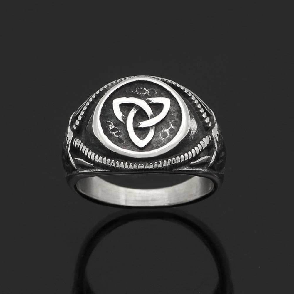 Celtic Triquetra Stainless Steel Ring - 9