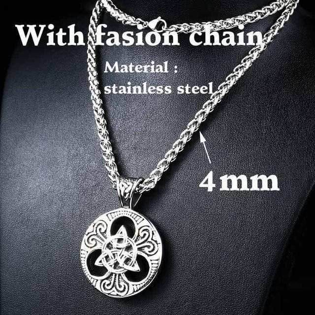 Celtic Triquetra Stainless Steel Pendant Necklace - with fashion chain / 55 CM / 21.7 INCHES