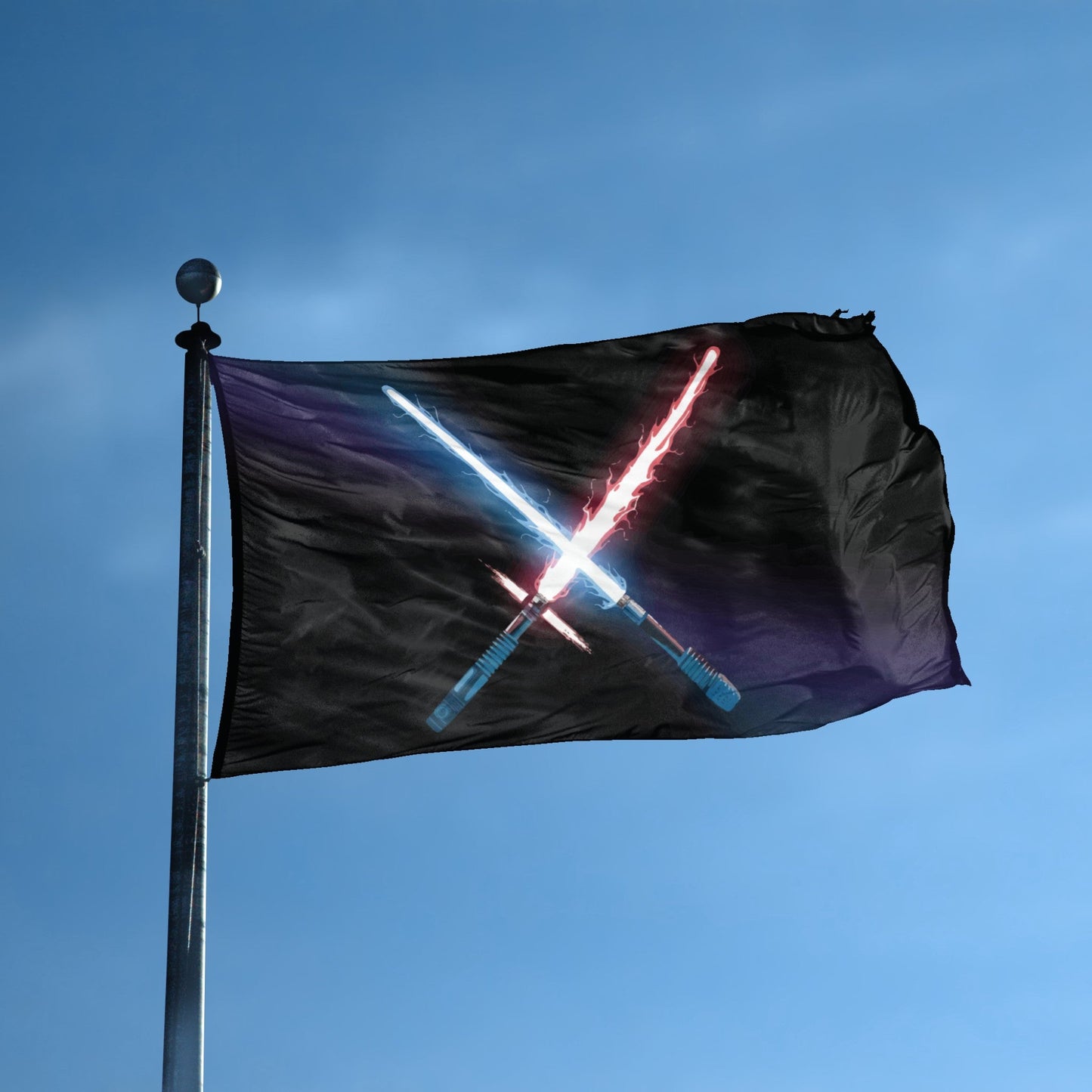 Star Wars Clashing Lightsabres Flag