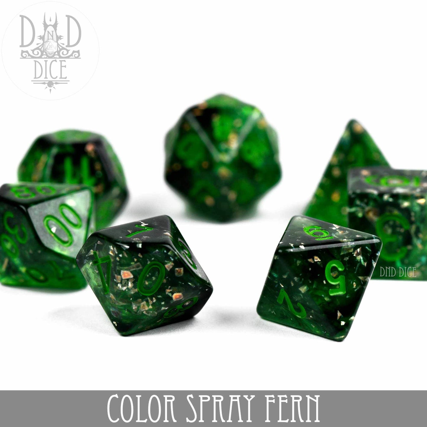 Color Spray Fern Dice Set -