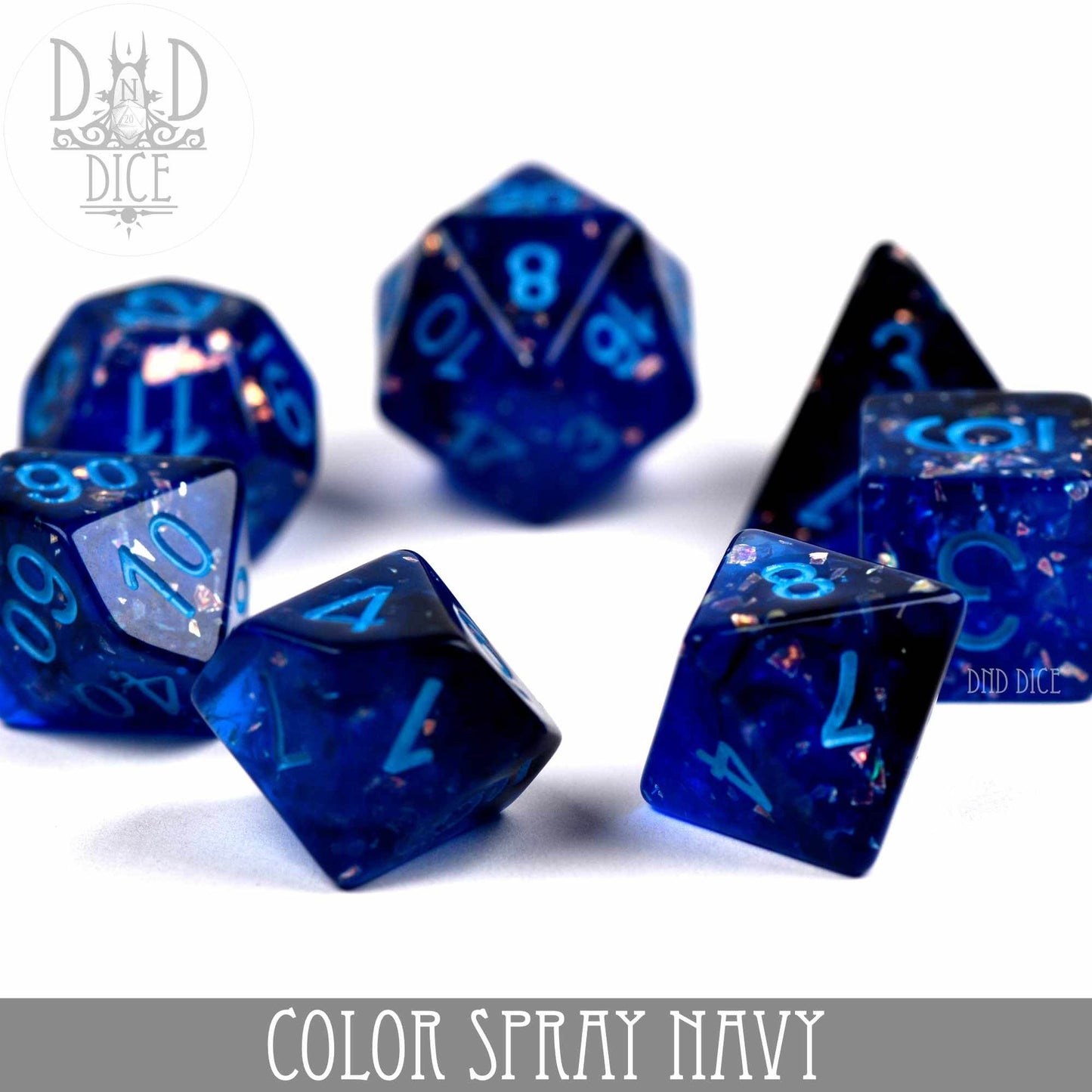 Color Spray Navy Dice Set -