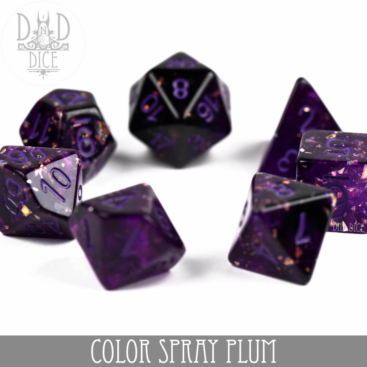 Color Spray Plum Dice Set -