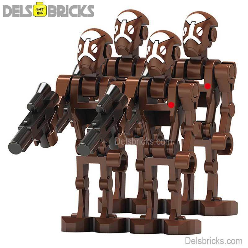 Commando Battle Droid Captain set of 4 Star Wars Lego Minifigures Custom Toys NEW -