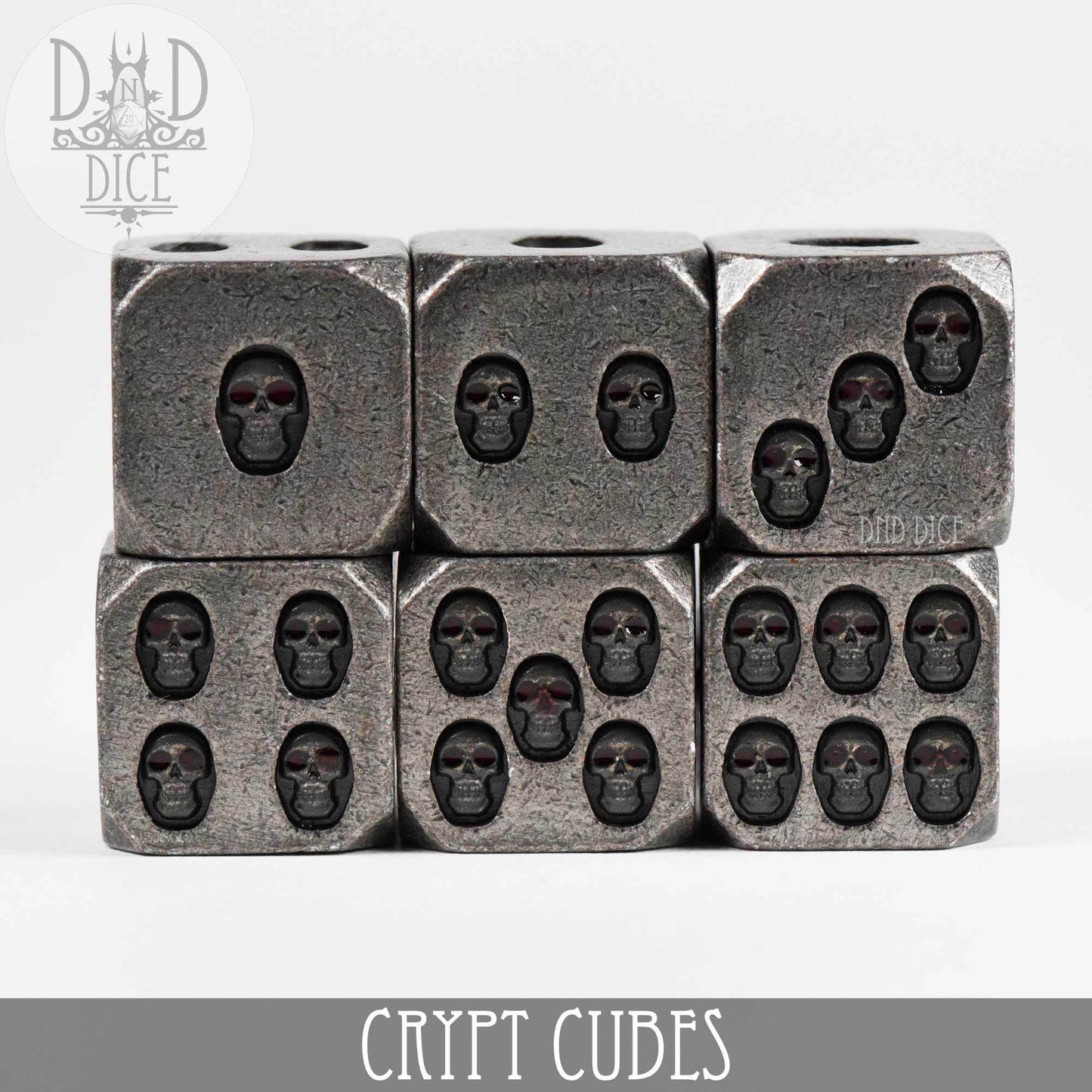 Crypt Cubes 6D6 Metal Dice Set -