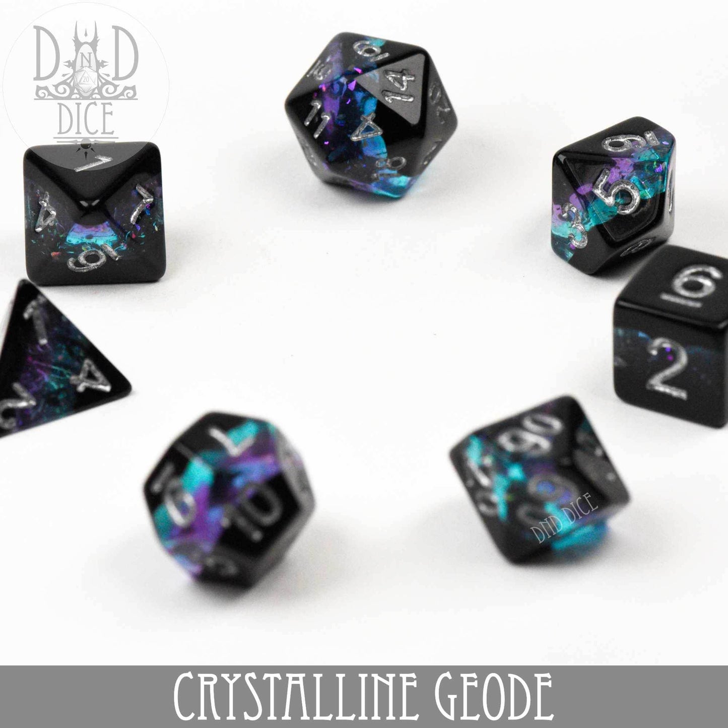 Crystalline Geode Dice Set -