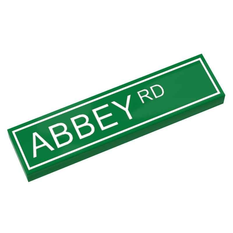 Abbey Road Street Sign made with LEGO part (1x4 Tile) - B3 Customs -