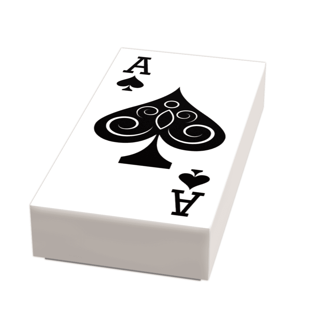 B3 Customs® Ace of Spades Playing Card (1x2 Tile) -