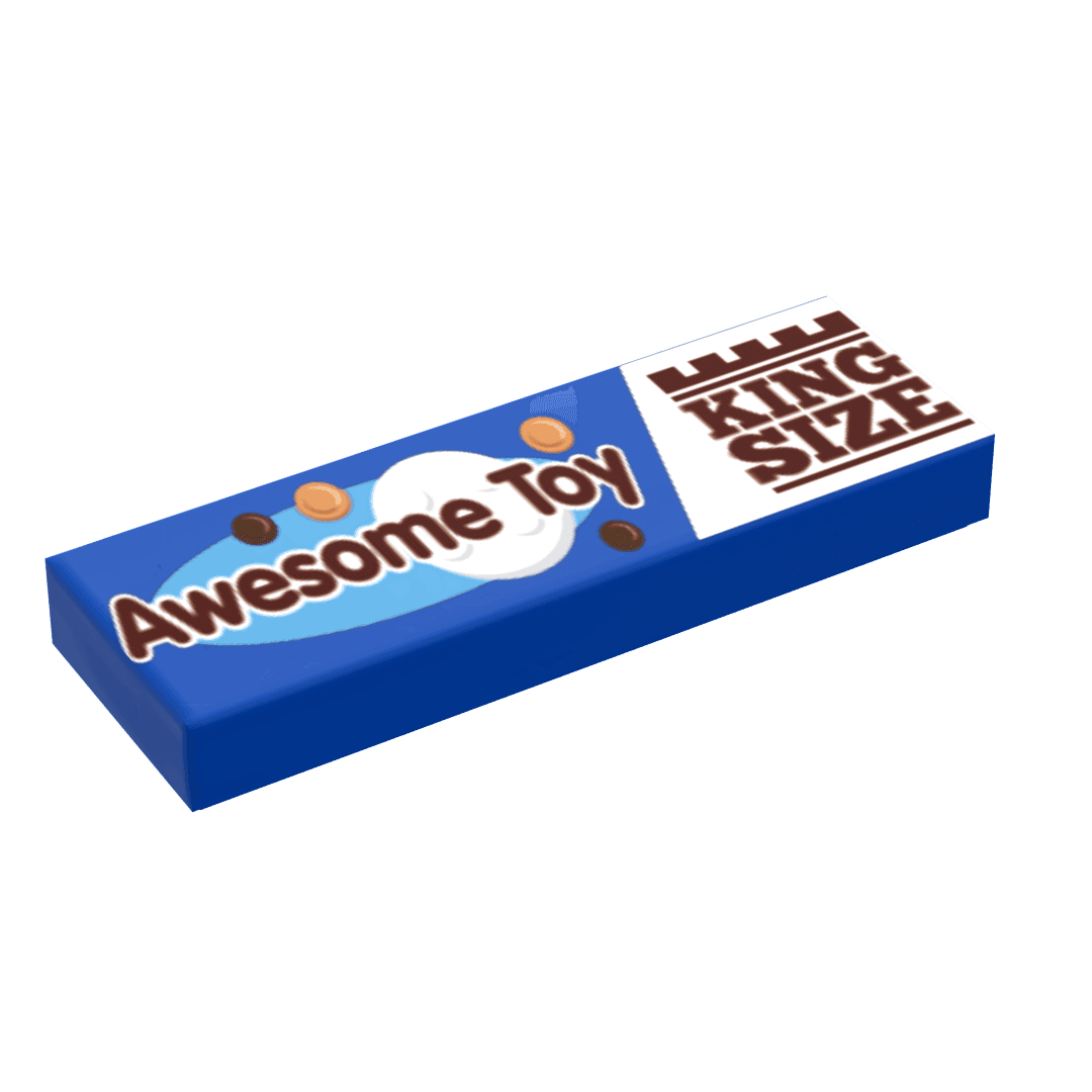 King Size Awesome Toy - B3 Customs® Printed 1x3 Tile -