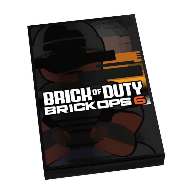 Brick of Duty: BrickOps 6 Video Game Cover (2x3 Tile) - B3 Customs -